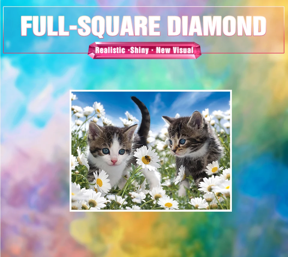 Алмазная вышивка прекрасный Товары для кошек изображение смолы полный квадратный алмаз картины животных серии Украшения в спальню ручной работы стены Стикеры