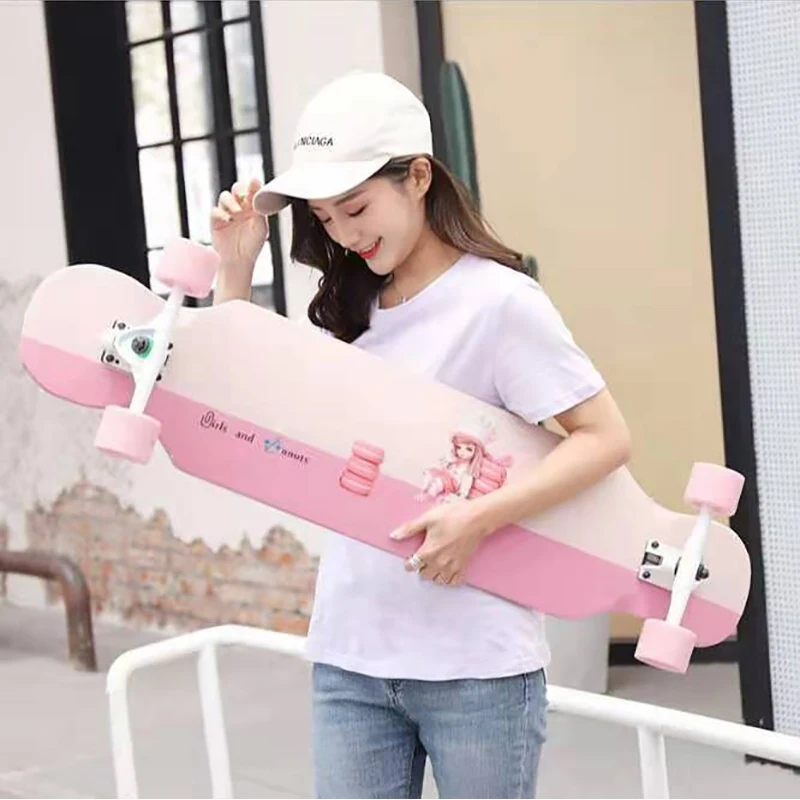 Ardea Skateboard longboard Adult Teenagers girl Russia Maple Natural Wood Retro fashion Flat-Plate Double Rocker skate boards
