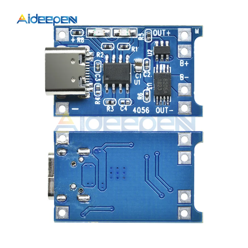 

5Pcs/lot 5V 1A Type C USB 18650 TP4056 Lithium Battery Charger Module Charging Board With Protection Dual Functions TP4056