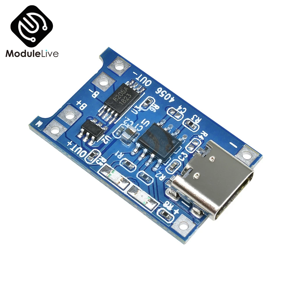 

5PCS 5V 1A Type-C Type c USB 18650 TP4056 Lithium Battery Charger Module Charging Board With Protection 1A Li-ion