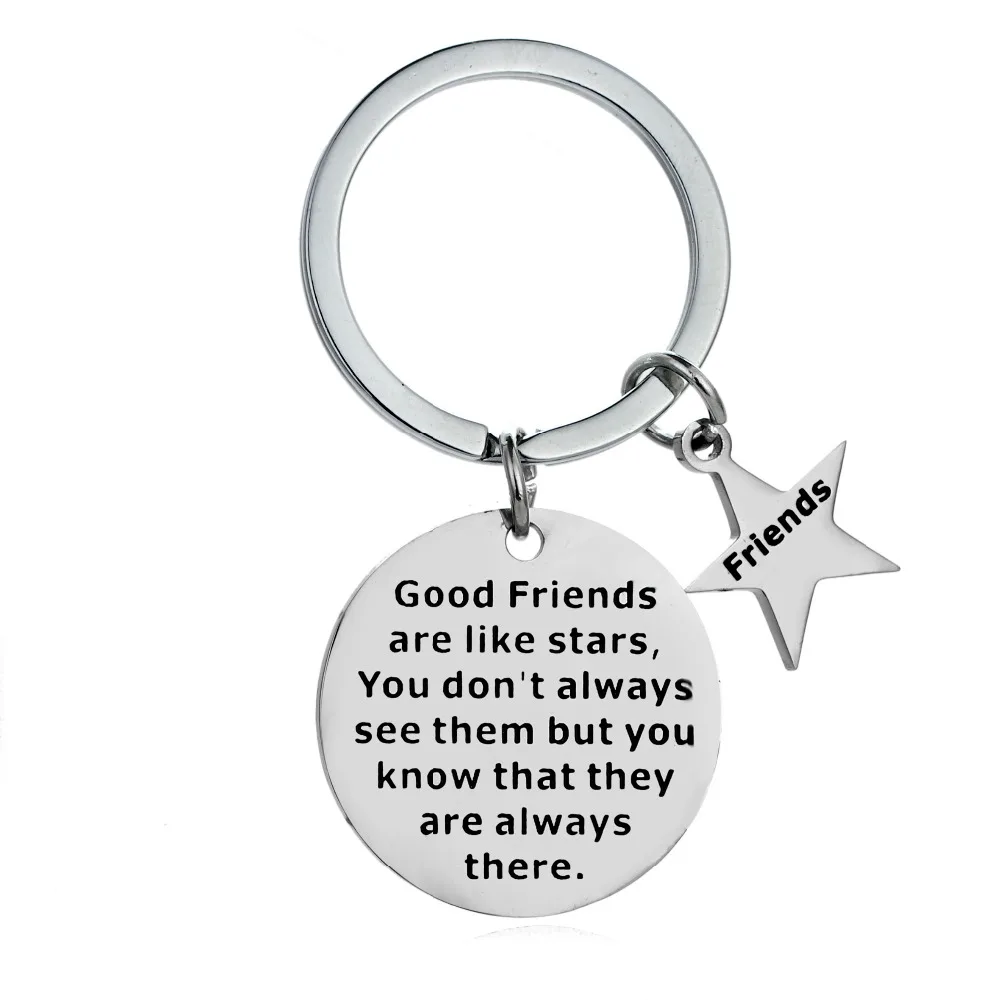 Stainless Steel Keychain Family Husband Boyfriend Couple Gift Keyring Tags Charm 