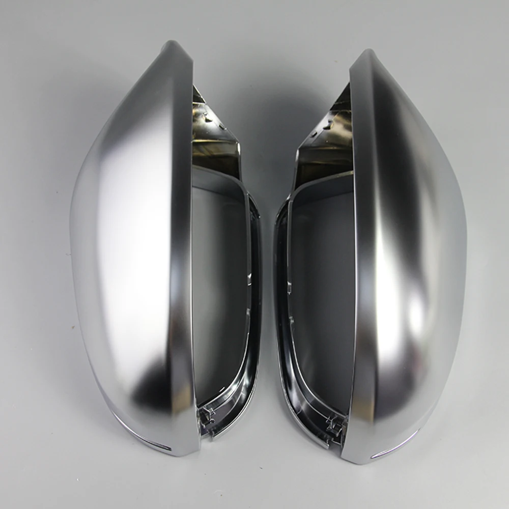 

1 Pair Rearview Mirror Shell Cover Protection Cap Matte Chrome Wing Mirror Cover For Audi A6 C7 S6 2012-2018
