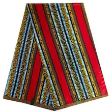 Анкара настоящая java восковая хлопковая ткань в полоску, африканская хлопковая восковая ткань с принтами, нигерийская пагне восковая Ткань для шитья