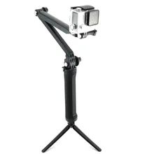 Waterproof For Gopro Tripod 3 Way Monopod For Gopro Hero 5 3+ 4 Session Xiaomi yi SJCAM SJ4000 Camera Grip Go Pro 5 Accessories gaqou camera selfie stick pole monopod tripod holder adapter for gopro go pro hero 6 5 4 3 sjcam sj4000 for xiaomi yi for phone