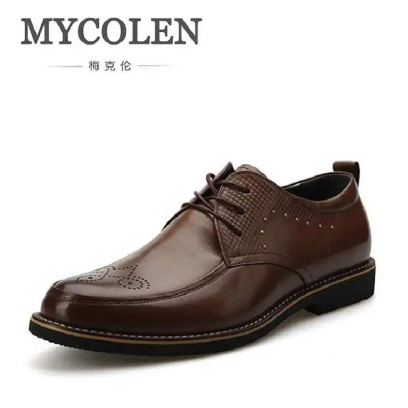 

MYCOLEN Brand Fashion Men Dress Shoes New Arrive Oxford Shoes High Quality Black Men Business Derby Shoes sapatos masculinos