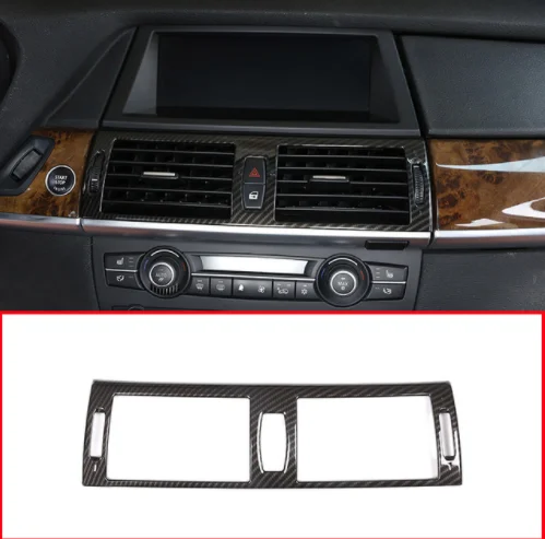

Carbon Fiber Style Car Center Console Air Conditioning Vent Frame Cover Trim For BMW X5 E70 2008-2013 Accessories