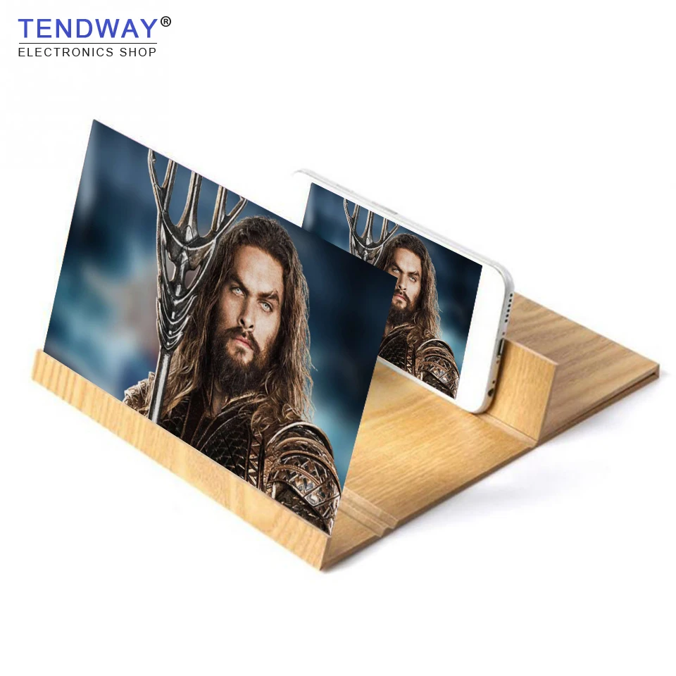 Tendway деревянный мобильный видео экран Лупа телефон усилитель стенд стол Высокое