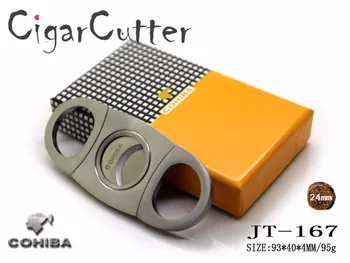 

New 1pcs Cohiba cigar cutter portable knife stainless steel cigar scissors For Cuban Cigars Sending leather sheath
