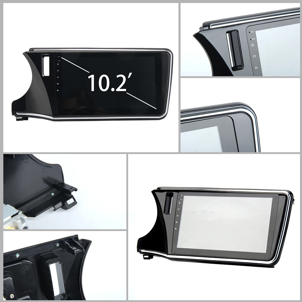 Excellent Android 9.0 Octa Core 10.2" Car Stereo Radio for Honda City 2015 2016 2017 Auto Head Unit Bluetooth GPS Navigator 1 din 14