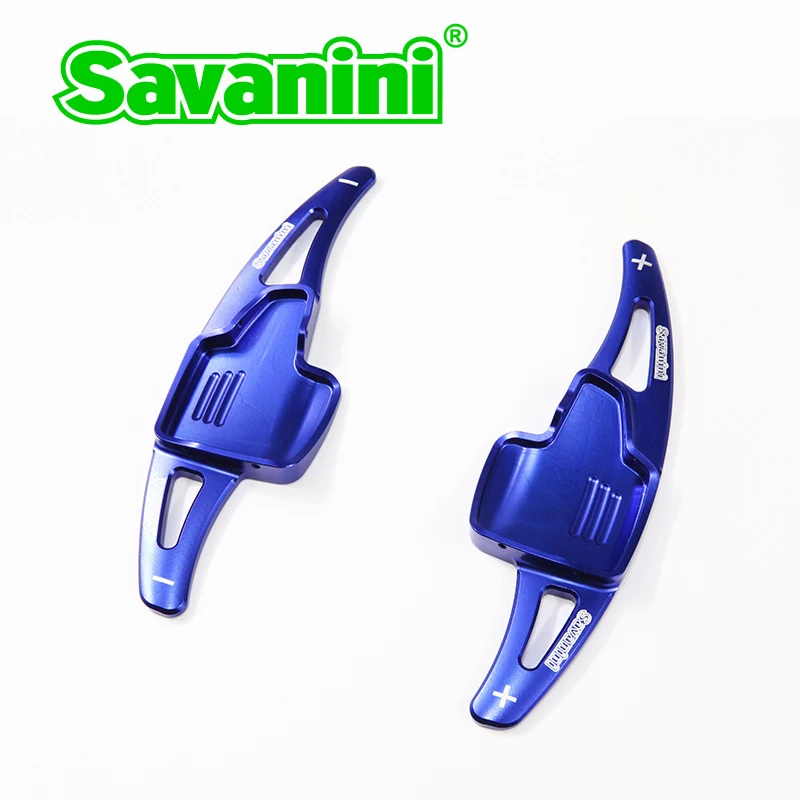 Savanini 2 шт. Алюминиевый Рычаг переключения передач для Ford Kuga/Focus(-) Авто Стайлинг - Цвет: Синий