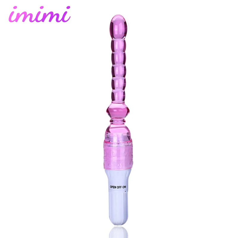 Jelly Vibrator Stick Anal Plug Vibrator Long Anal Beads Silicone G-Spot Massager Adults Sex Shop Vibrator Sex Toys for Couples
