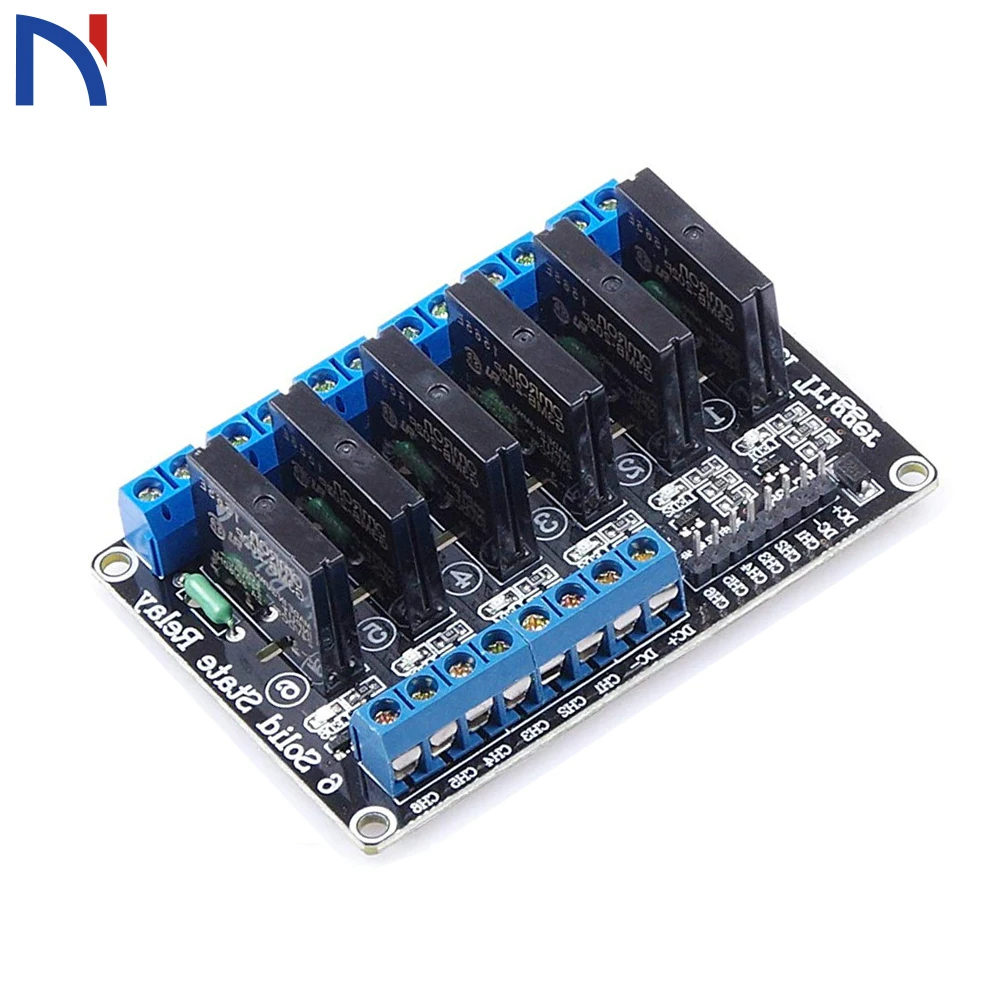 

6 Channel Solid State Relay Module Board High Level Trigger 5V 2A for Arduino Uno Duemilanove MEGA2560 MEGA1280 ARM DSP PIC