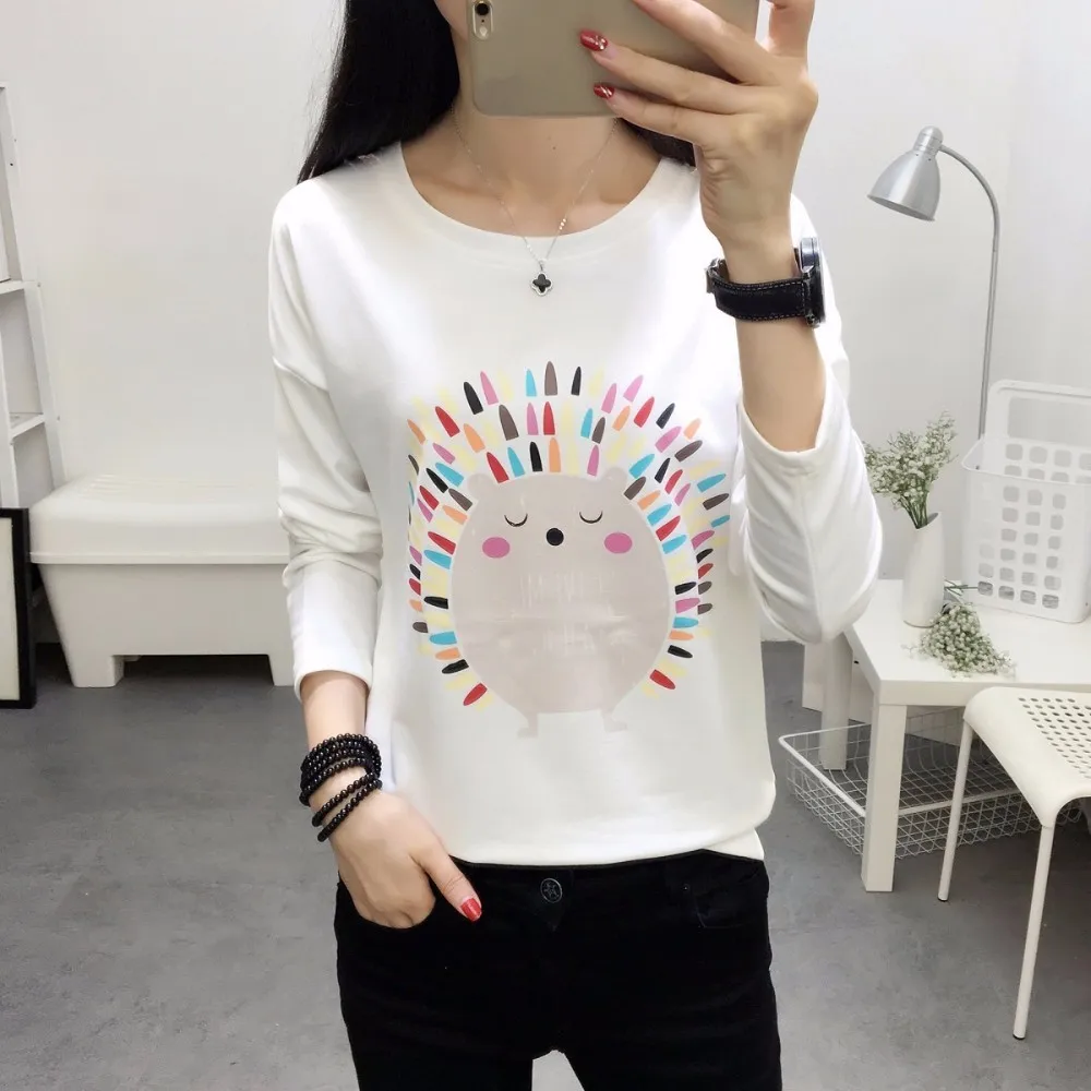 Новая модная полосатая футболка, весенне-осенняя тонкая футболка с длинным рукавом, женская одежда, хлопковые повседневные футболки, женские футболки - Цвет: Xian 130 bai