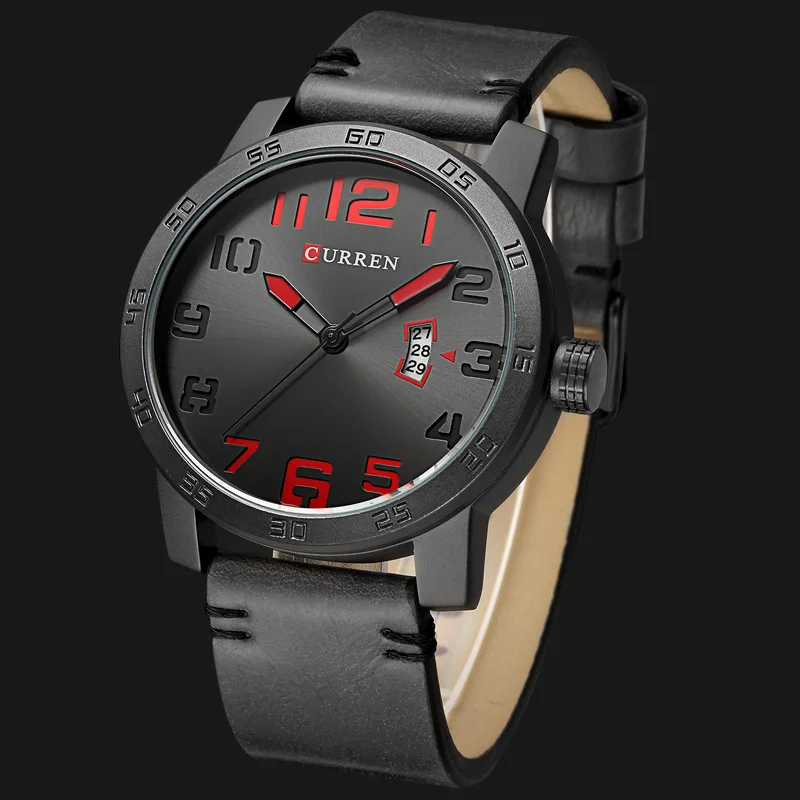 Billige NEUE Luxus Marke CURREN Männer Sport Uhren herren Quarz Uhr Mann Armee Military Leder Armbanduhr Relogio Masculino