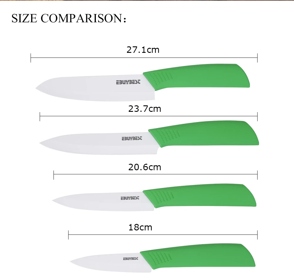 Циркониевый керамический нож " для очистки овощей 4" Универсальный " для нарезки 6" нож шеф-повара с белым лезвием кухонные ножи Керамические ножи инструменты для приготовления пищи