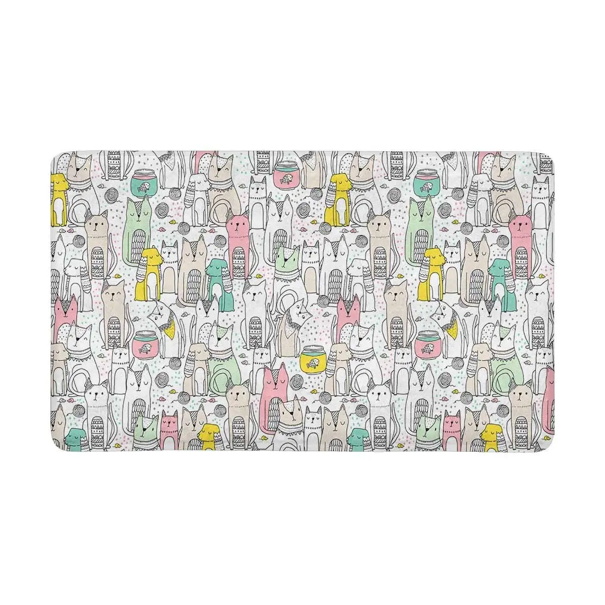 Забавные Животные товары для кошек и спаниель товары собак книги по искусству Крытый вход ковры коврики обуви скребки