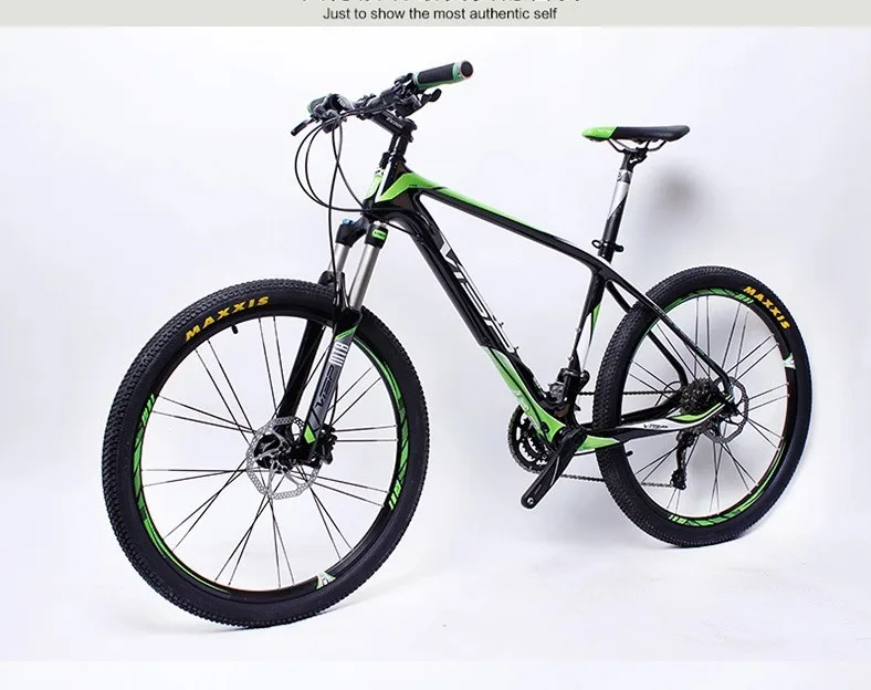 Perfect 26inch carbon fiber mountain bike 27speed Shiman0 bicycle fork oil disc brakes gas ultralight carbon fiber frame Super light 18