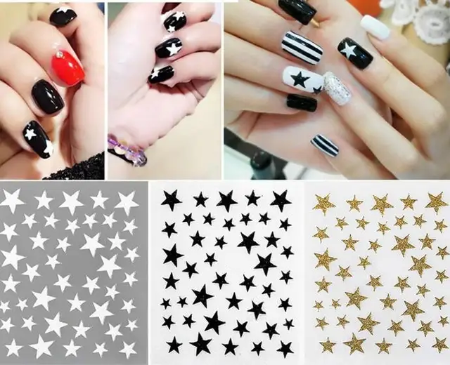 3D Lovelye Stars Nail Stickers Glitter Shiny Star Ornaments Nail Art 3D lovelye stars nail stickers glitter shiny star ornaments nail art tool nail accessories - 3D Lovelye Stars Nail Stickers Glitter Shiny Star Ornaments Nail Art
