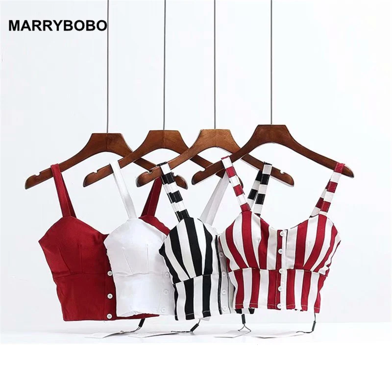 

Crop Top Cami Tank Top Women Casual Sleeveless Striped Top 2019 Summer Sexy Cropped Tops Tank Elasticity Women Feminino Bustier