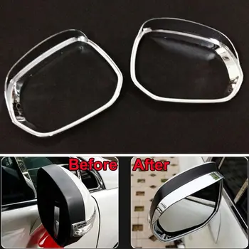 

2PcsABS Car Rearview Mirror Visor Shield Rain Board Water Rainproof Gear Eyebrow Cover Styling Sticker Fit For Peugeot 3008 2013