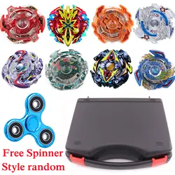 Новый Beyblade стадион Бек слияния Metal Blade 8 шт. Beyblades + 3 пусковых + 1 ручка + 1 Пластик коробка прядильный механизм B34 B35 B36 B37