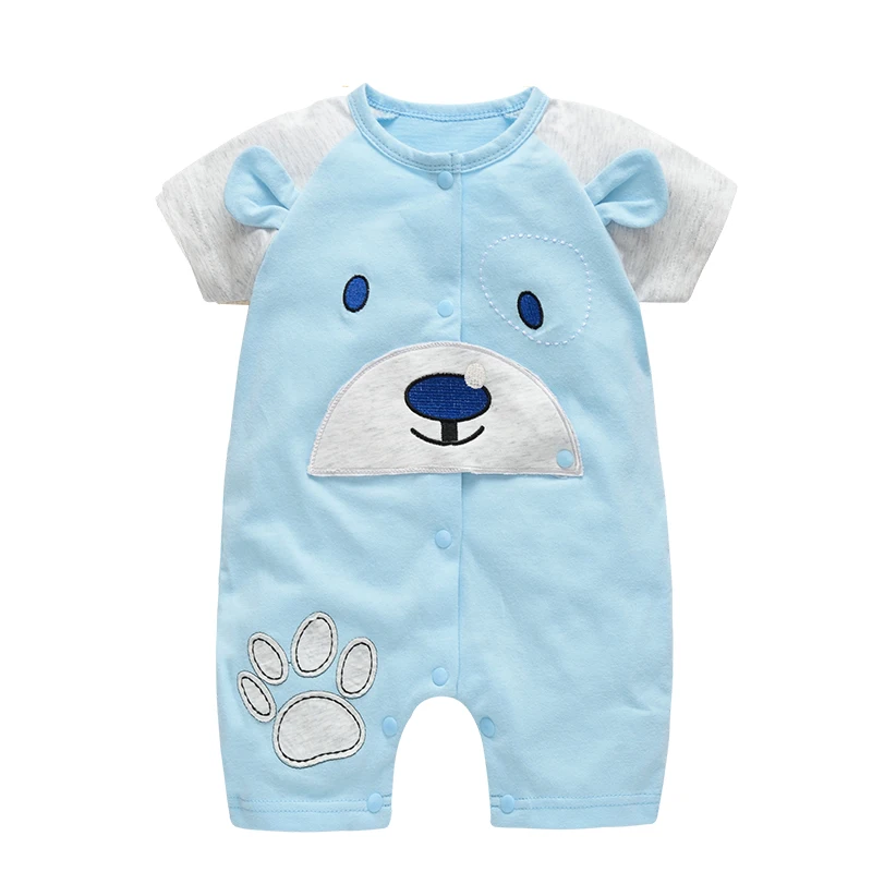 2pcs a lot Baby animal romper Latest cute design boy grows short sleeve