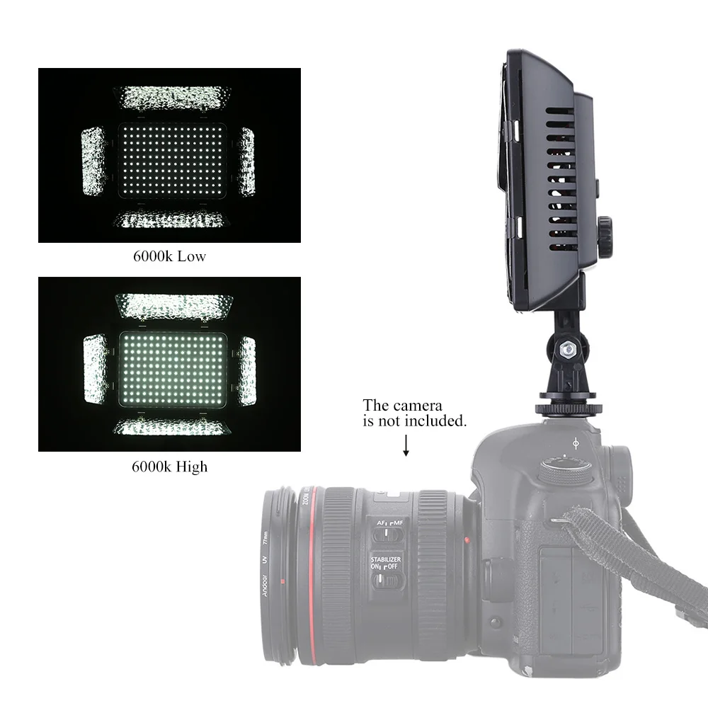 Andoer световая лампа для съемки панель 6000K 160 светодиодов лампа видео для Canon Nikon Pentax sony Olympus DSLR камера видеокамера