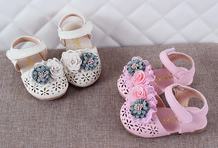 Новые весенне-летние женские сандалии для малышей милые туфли принцессы для девочек нескользящая обувь с мягкой подошвой для малышей