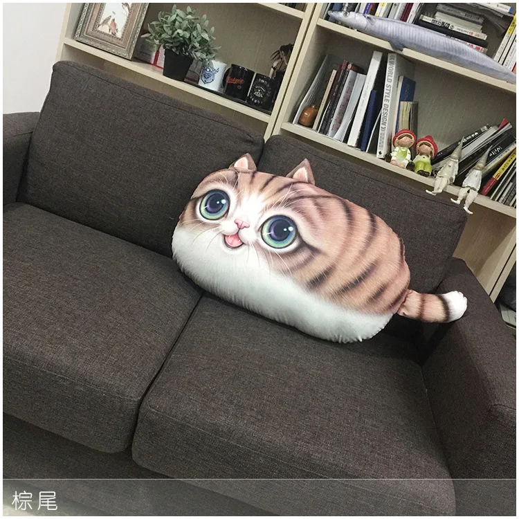 55x32 cm حجم كبير 3d لطيف القط الرموز التعبيرية الكرتون أريكة وسادة الإبداعية مكتب قيلولة وسادة قابل للغسل وسادة سيارة مقعد المساند