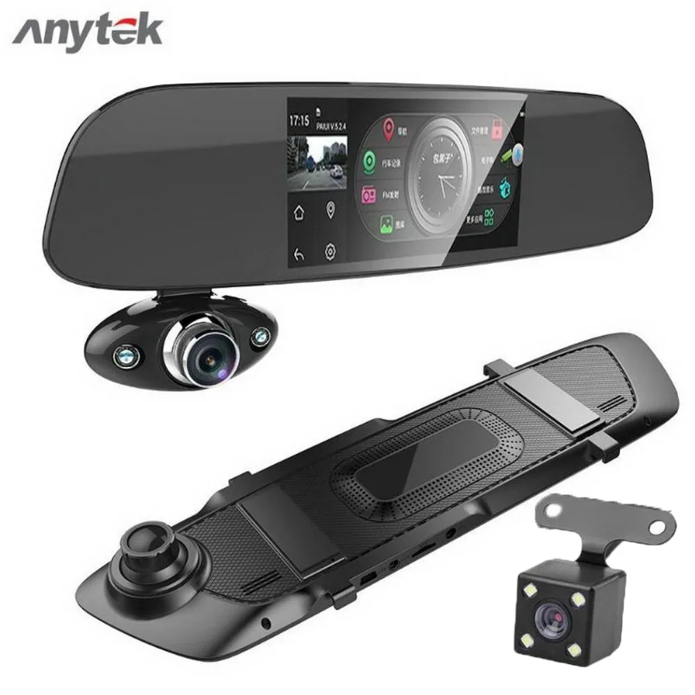 

Anytek B33 Car Camera 5" 1080P FHD Car DVR Touch Rear View Mirror Camera G-sensor Recorder Night Vision Dual Lens Dash Cam