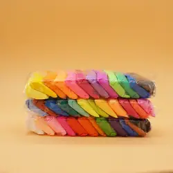 12 шт. 24 шт. 36 шт./пакет свет глины цветной Playdough игрушечные лошадки слизь сухой руки малыш литья DIY мягкая Пластилин игрушка полимер с