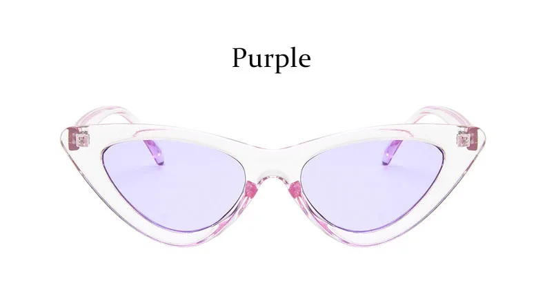 Кошачий глаз, модные солнцезащитные очки для женщин, модные винтажные маленькие очки, женские зеркальные солнцезащитные очки, женские брендовые дизайнерские ретро очки - Цвет линз: Purple