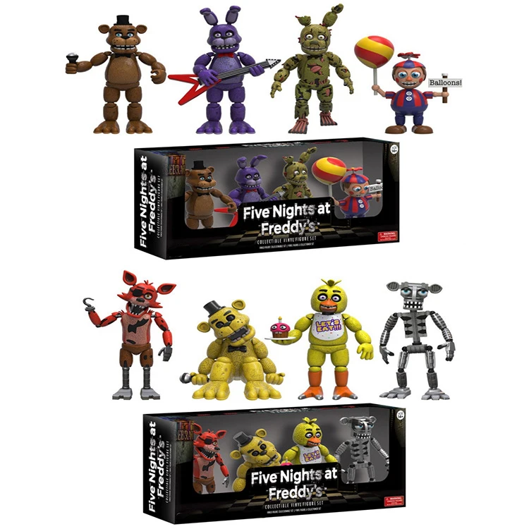 игрушки Five Nights At Freddy's 4 шт./компл. фигурку FNAF Бонни Фокси Фредди Fazbear медведь