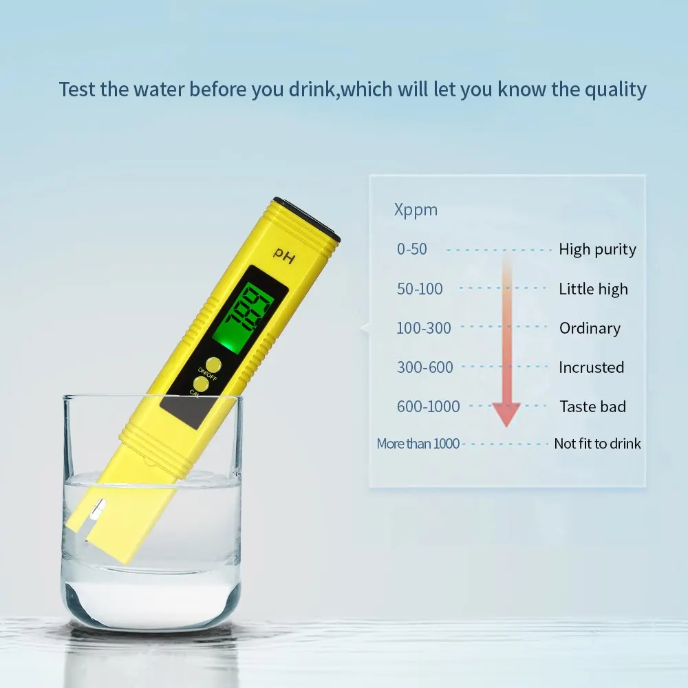 Портативный цифровой Тест метр pH Ручка высокой точности воды в аквариуме качество Тесты er Тесты уровня pH раствора/воды ЖК-дисплей
