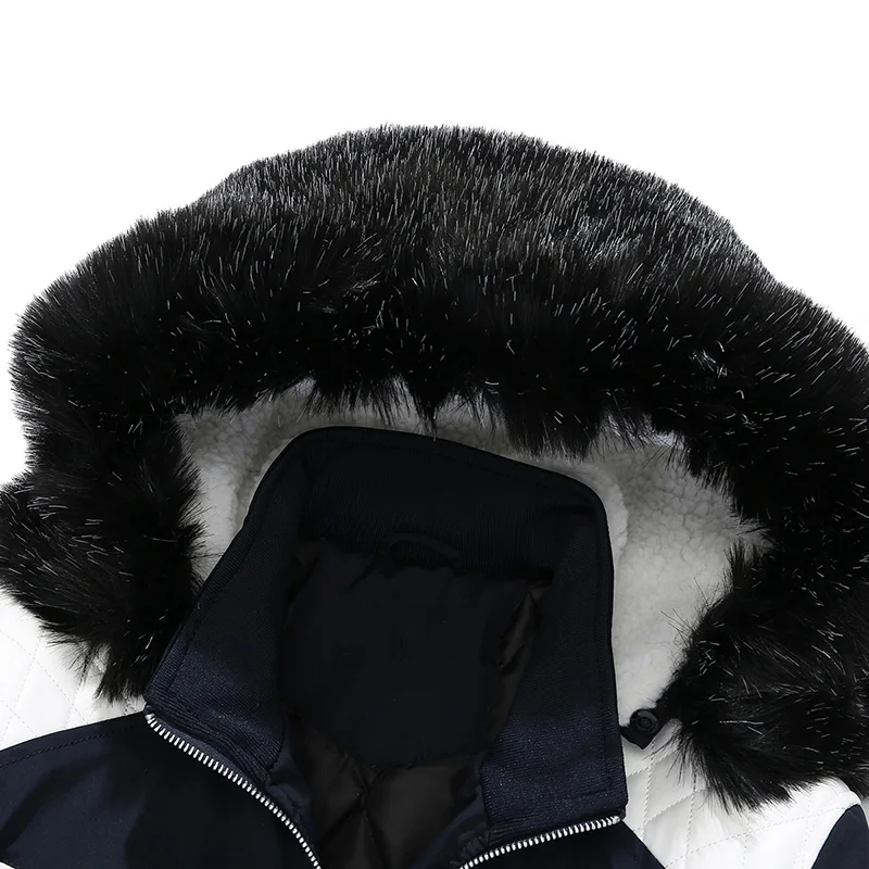 Зимняя куртка мужская Толстая теплая хлопковая стеганая верхняя одежда парки мужские Veste Homme ветровка куртки с капюшоном меховой воротник
