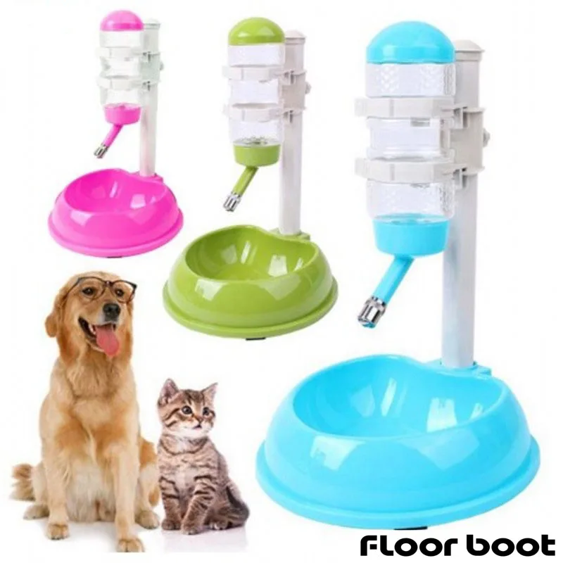 floor boot adjustable automatic pet water dispenser stand feeder