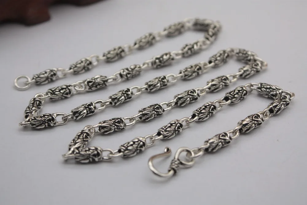 

Fashion Sterling Silver S925 Necklace Personalized Dragon Retro Jewelry for women accessories girlfriend gift 5mmW 21.6''L