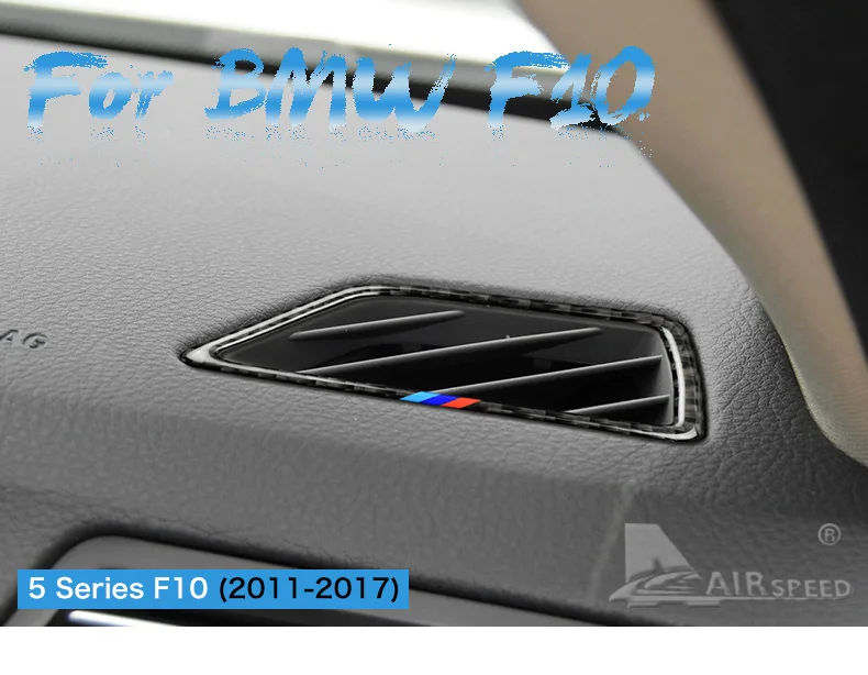 for BMW F10 5 Series LHD Carbon Fiber Car Air Conditioner Outlet Frame Vents Decorative Trim Accessories Car Styling (1)