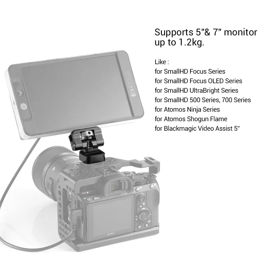 SmallRig Universal DSLR Camera EVF Holder Monitor Mount Swivel 360 degree & tilt 150 degree allow f