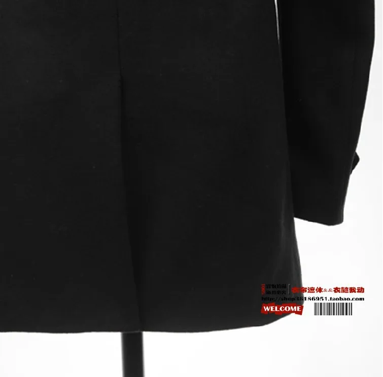 Лидер продаж! Весенняя шерстяная Верхняя одежда Мужская мода тонкий средней длины шерстяное пальто одежда/S-XXXL