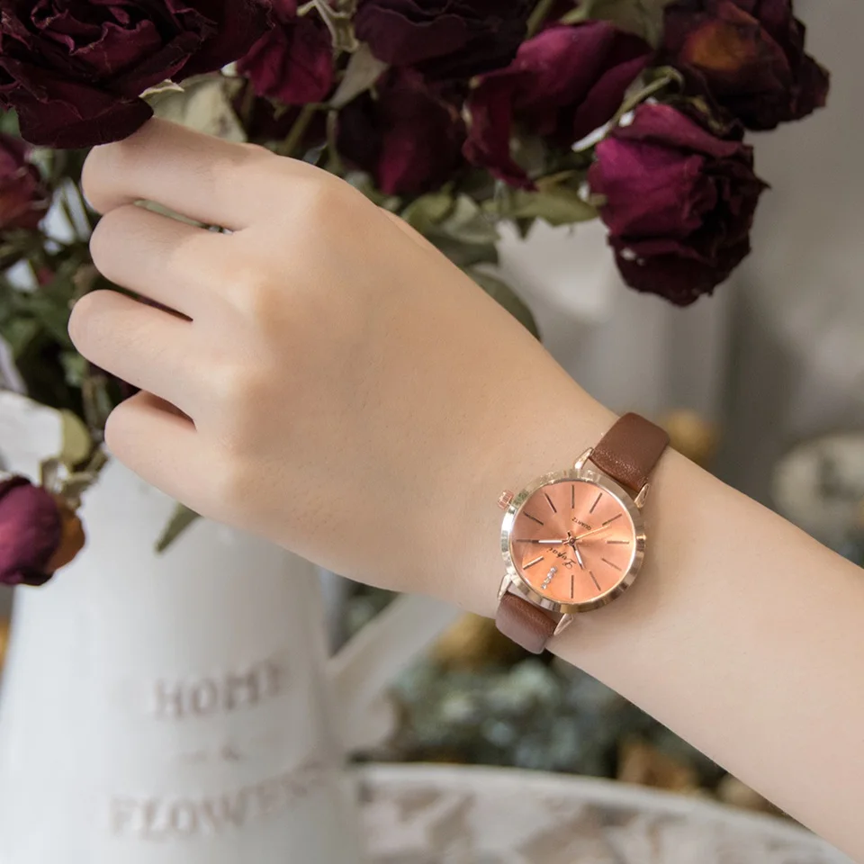 Бренд LVPAI, деловые часы для женщин, розовые красные часы, повседневные модные кварцевые часы для женщин, Прямая поставка