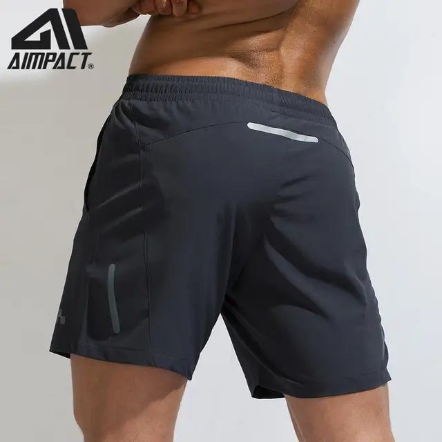 AIMPACT Sport Fitness Shorts Men Reflective Running Bike Shorts Gym Workout Training Fast Dry Swim Hybird Short Trunks AM2189 1