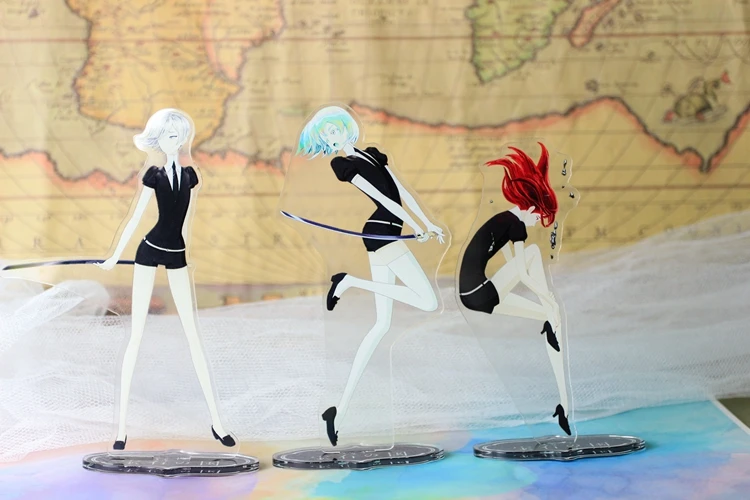 Аниме Houseki no Kuni Phosphophyllite cinnabar фигурка на акриловой подставке настольное украшение