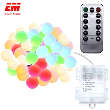 

2.5-10M Remote control Waterproof LED Globe Festoon Party Ball garland LED String lights Christmas Wedding Decoration ZYD0002