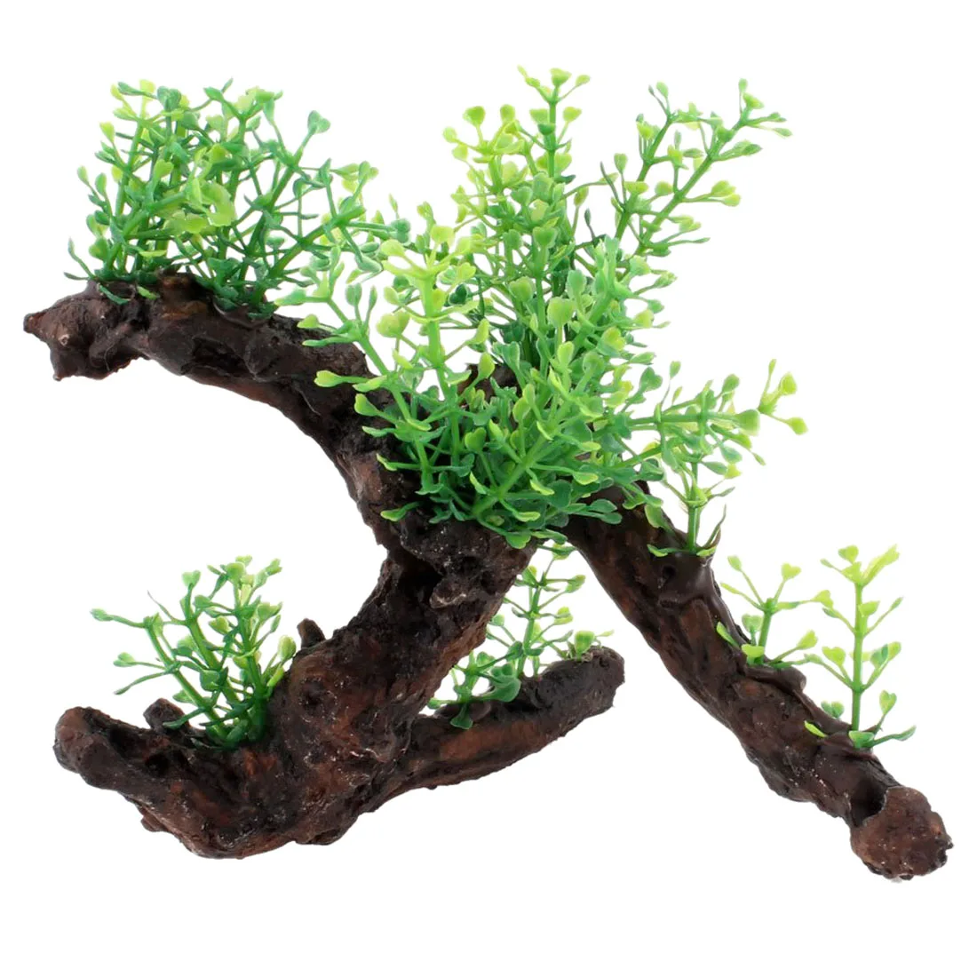 Practical Boutique Green Dark Brown Fish Tank Aquarium Driftwood