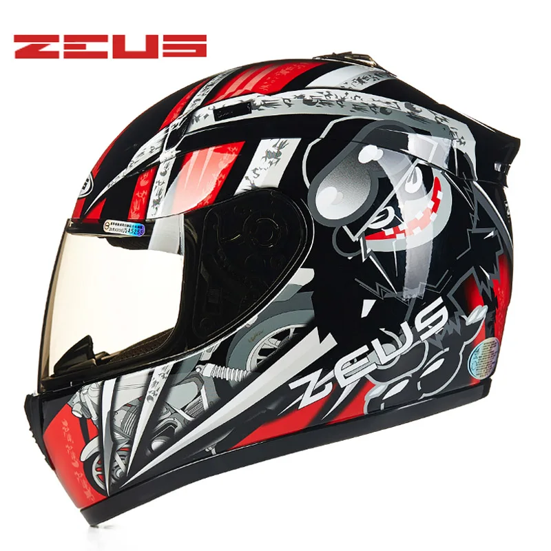 ZEUS Motorcycle Full face Helmets Knight Racing Motorbike Helmet