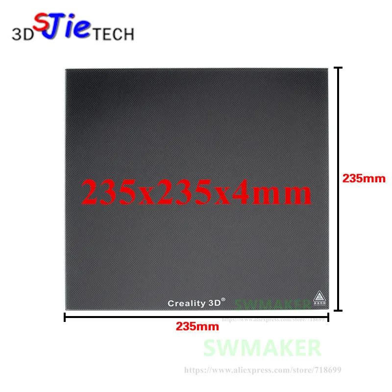 235x235x4mm 400deg Upgrade Ultrabase 3d Printer Selfadhesive Build