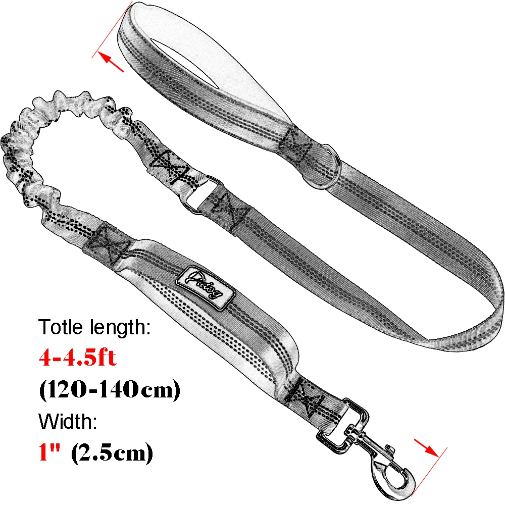 Светоотражающий эластичный поводок для собак с 2 ручками, Выдвижной Нейлоновый Поводок для домашних животных, поводок для контроля безопасности для больших собак, тренировочный питбуль для прогулок