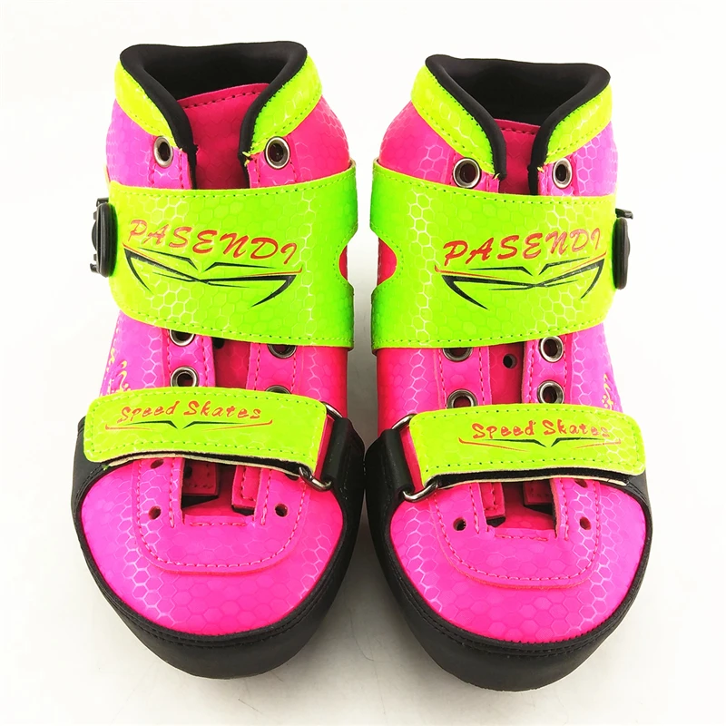 PASENDI مضمنة سرعة التزلج على الجليد 4 حجم قابل للتعديل ل الكبار طفل الأطفال قابل للتعديل واحد غسل المضمنة التزلج على الجليد الأسطوانة