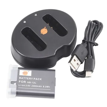 

DSTE nb-12l NB-12L Li-ion Battery with Dual USB Port Charger for Canon LEGRIA mini X PowerShot N100 G1 X Mark II Camera